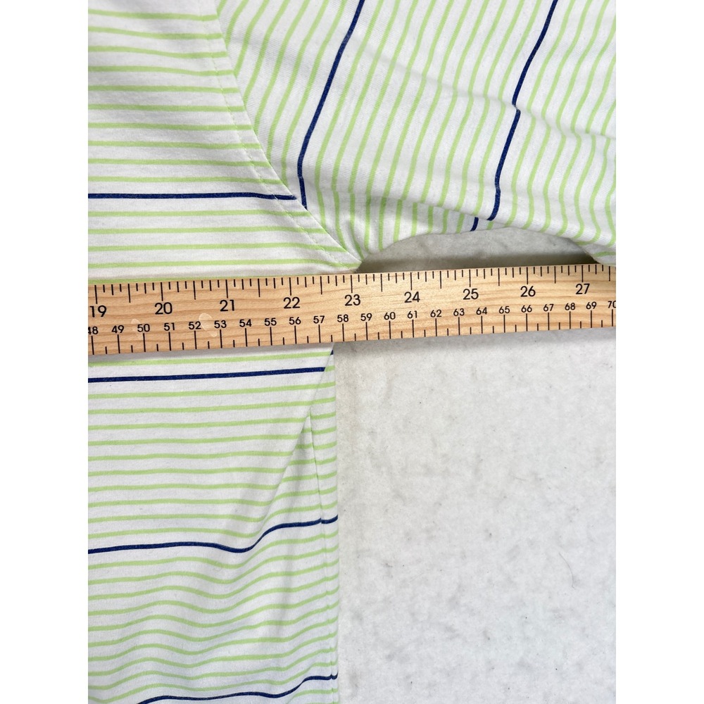 Vintage Ralph Lauren Polo Shirt Mens XL Lime Green Striped Short Sleeve Y2K - Picture 8 of 11